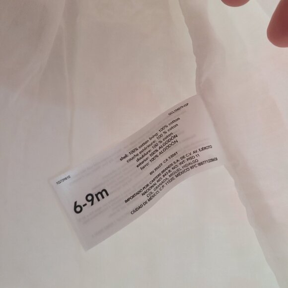 New & EUC 9 Month Girl Lot of 2 Dresses Layered Floral Ruffle Sleeves Cotton - Picture 12 of 16